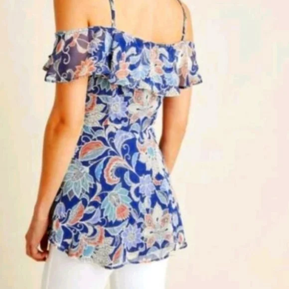 💘 MAEVE Anthropologie Mariposa Cold Shoulder Blouse - Picture 2 of 8